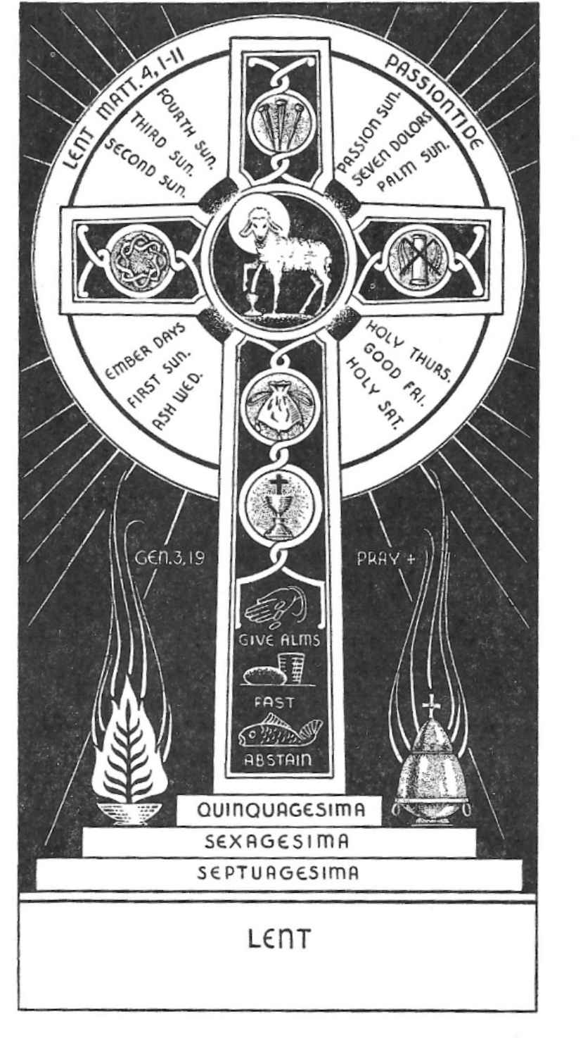 Septuagesima, Sexagesima and Quinquagesima